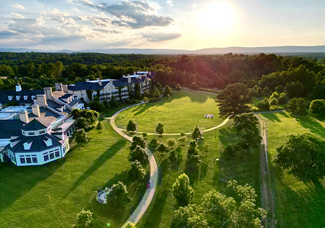 drone photo overlooking the resort